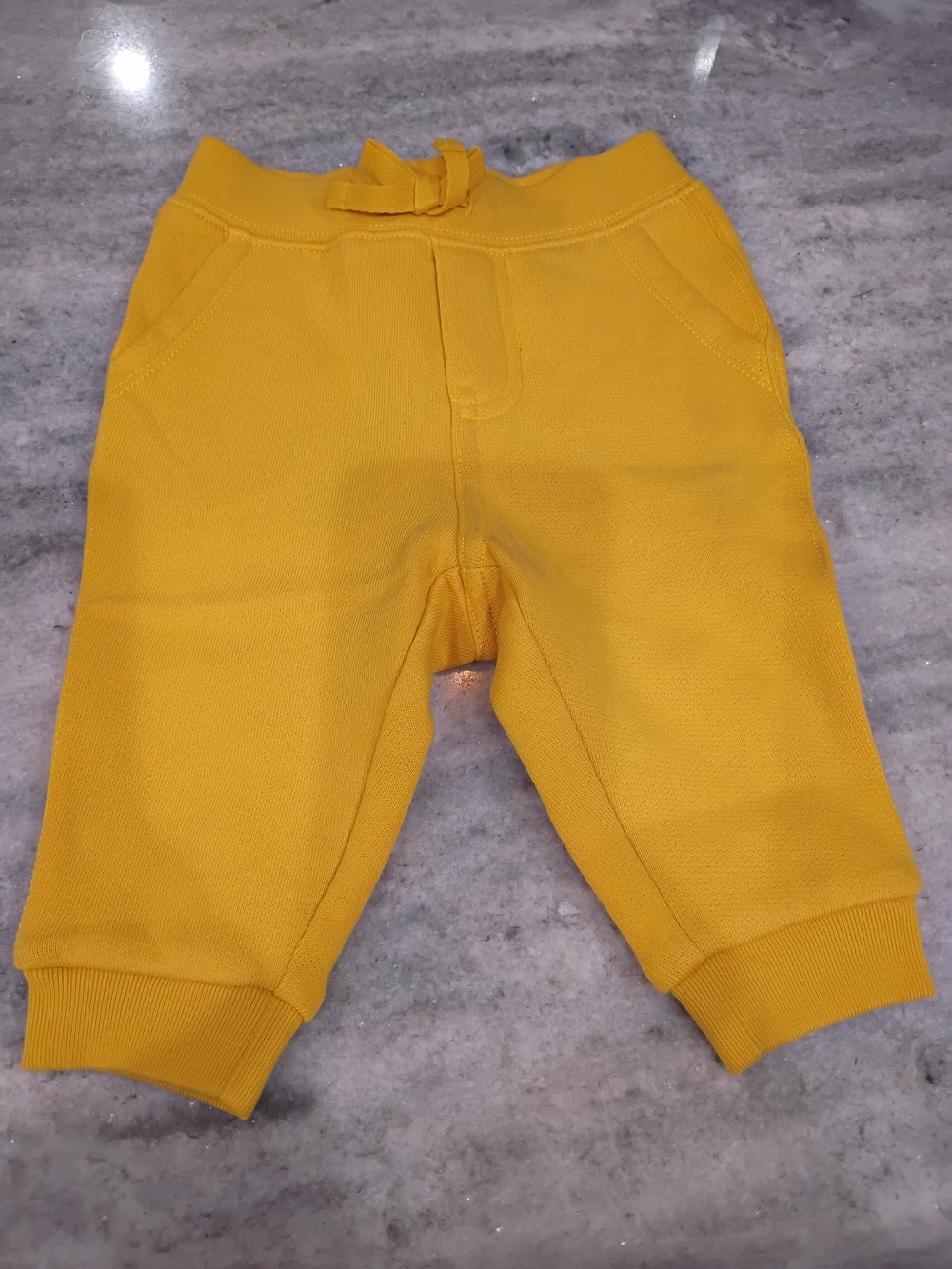 Ralph Lauren Yellow Knit Jogger Pants Baby Size 6m New